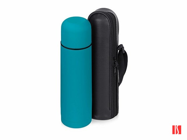 Термос «Ямал Soft Touch» с чехлом, 500мл, бирюзовый