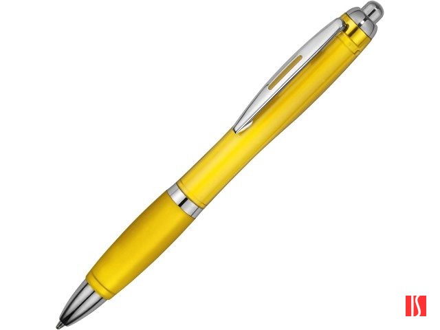 Ручка пластиковая шариковая "Nash", желтый, синие чернила