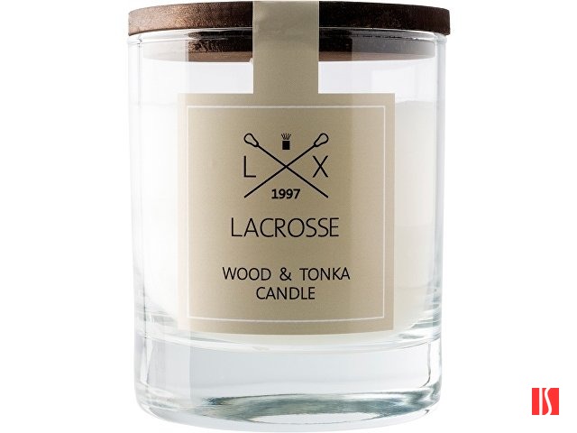 Свеча ароматическая в стекле «Дерево & Тонка», бежевый