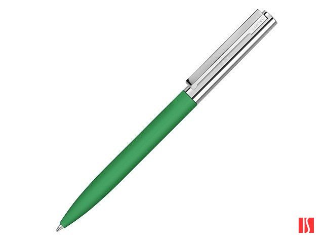 Ручка металлическая шариковая «Bright GUM» soft-touch с зеркальной гравировкой, зеленый