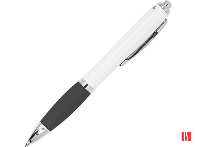 Ручка пластиковая шариковая CARREL с антибактериальным покрытием, белый/черный