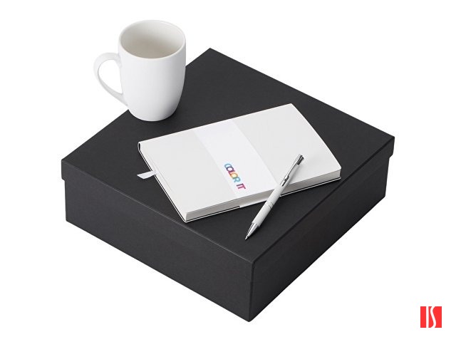 Подарочный набор с блокнотом С1, металлической ручкой и кружкой, белый