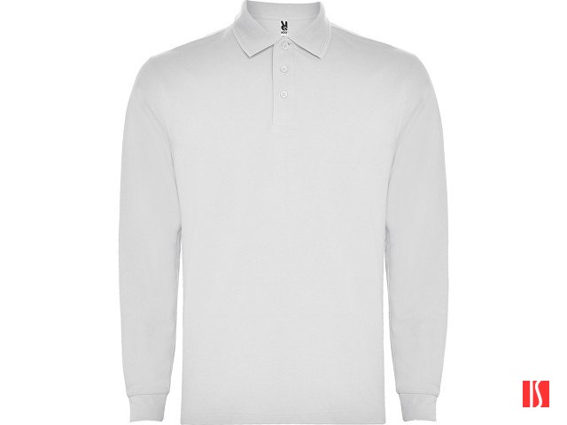 Рубашка поло "Carpe" мужская с длинным рукавом, белый