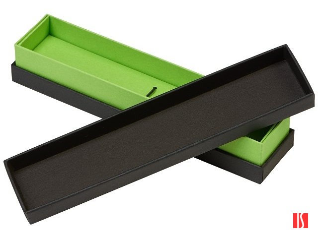 Футляр для 1 ручки "Bloom", черный с зеленым яблоком