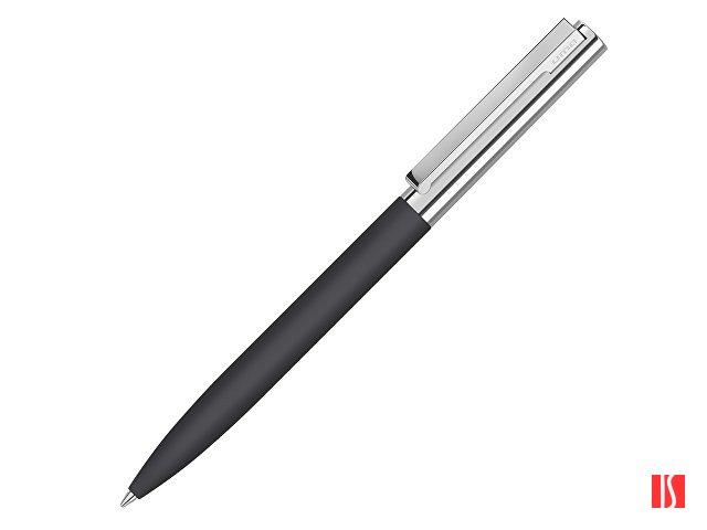 Ручка металлическая шариковая «Bright GUM» soft-touch с зеркальной гравировкой, черный