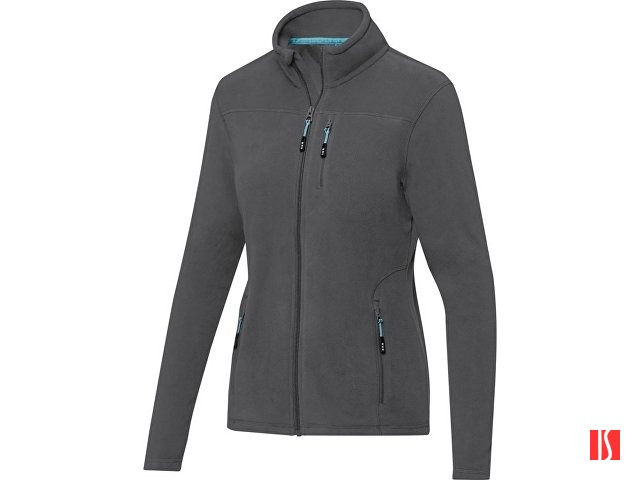 Женская флисовая куртка Amber на молнии из переработанных материалов по стандарту GRS, storm grey