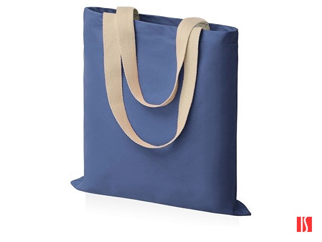 Сумка для шопинга Steady из хлопка с парусиновыми ручками, 260 г/м2, голубой