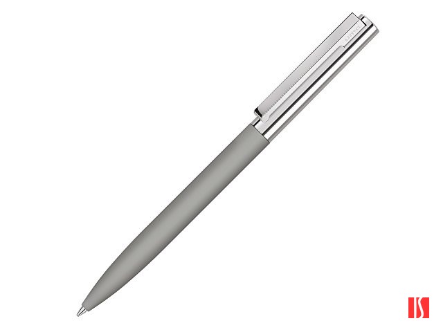 Ручка металлическая шариковая «Bright GUM» soft-touch с зеркальной гравировкой, серый