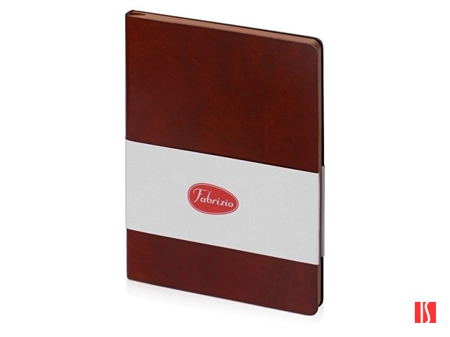 Блокнот А5 «Fabrizio», 80 листов, цветной срез, коричневый