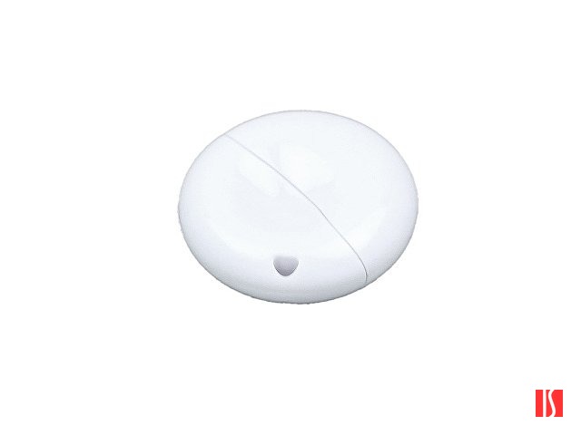 Флешка промо круглой формы, 16 Гб, белый