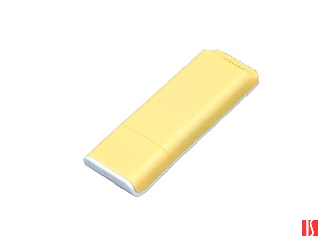 Флешка прямоугольной формы, оригинальный дизайн, двухцветный корпус, 32 Гб, желтый/белый
