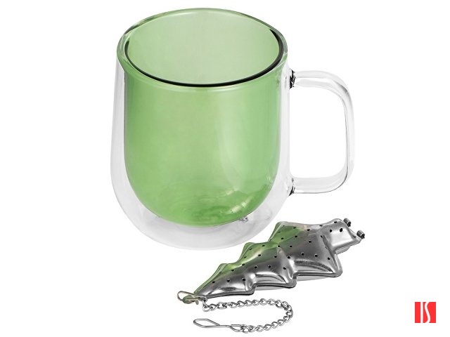 Набор "Bergamot": кружка и ситечко для чая, зеленый