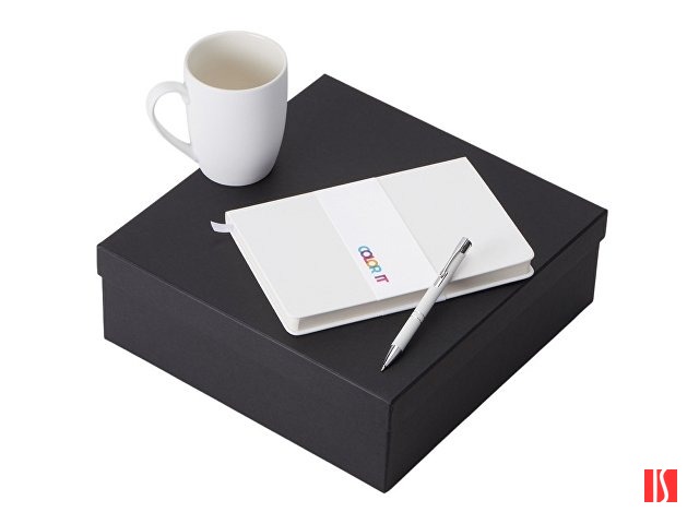 Подарочный набор с блокнотом С2, металлической ручкой и кружкой, белый