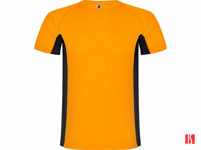Спортивная футболка "Shanghai" детская, неоновый оранжевый/черный