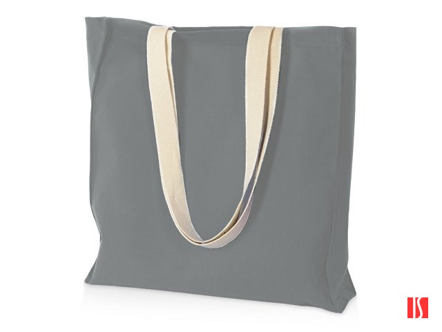 Купить Сумка Donny их хлопка с донной складкой и парусиновыми ручками, серый Сумка Donny их хлопка с донной складкой и парусиновыми ручками, серый