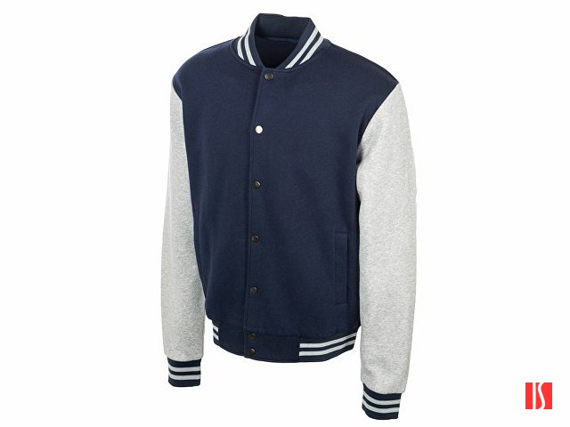 Бомбер «Oxford», темно-синий/серый меланж, унисекс