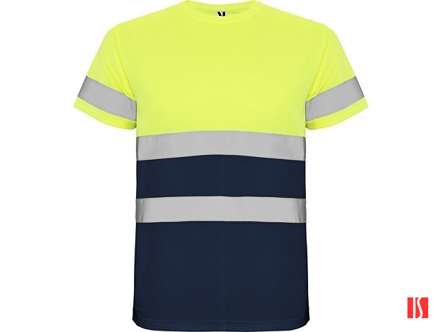 Футболка "Delta" мужская, нэйви/неоновый желтый