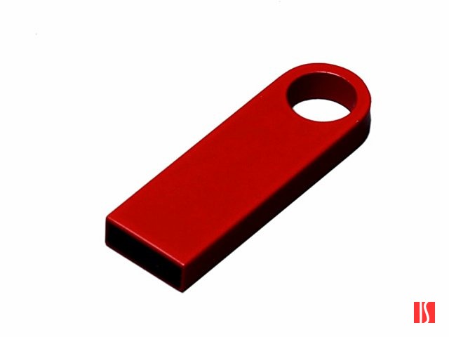 USB 2.0-флешка на 8 Гб с мини чипом и круглым отверстием, красный