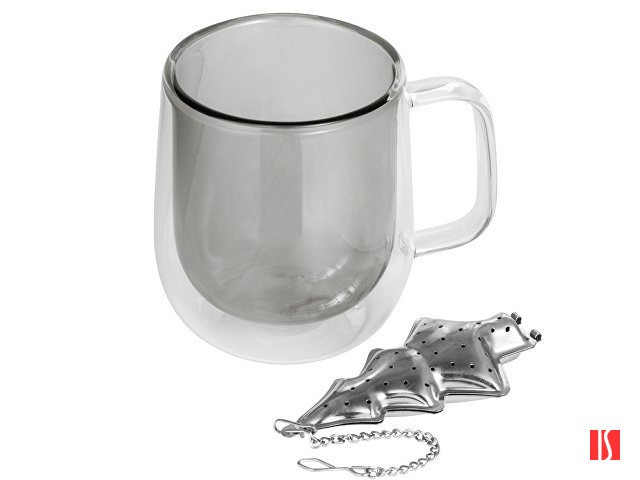 Набор "Bergamot": кружка и ситечко для чая, черный