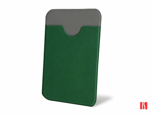 Чехол-картхолдер Favor на клеевой основе на телефон для пластиковых карт и и карт доступа, темно-зеленый