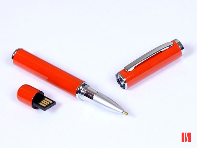 USB-флешка на 16 Гб в виде ручки с мини чипом, оранжевый