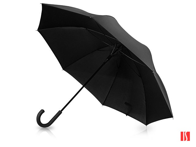 Зонт-трость «Lunker» с большим куполом (d120 см), черный
