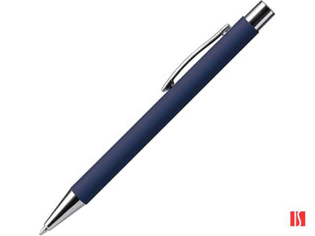 Ручка металлическая шариковая DOVER с покрытием софт-тач, темно-синий
