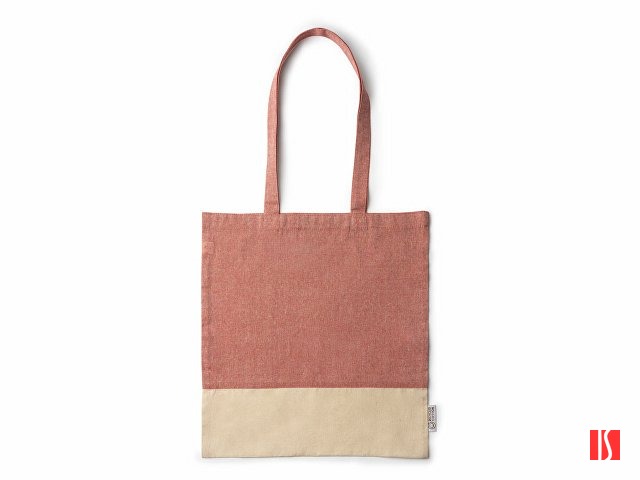 Сумка из переработанного хлопка PALMIRA, красный/натуральный