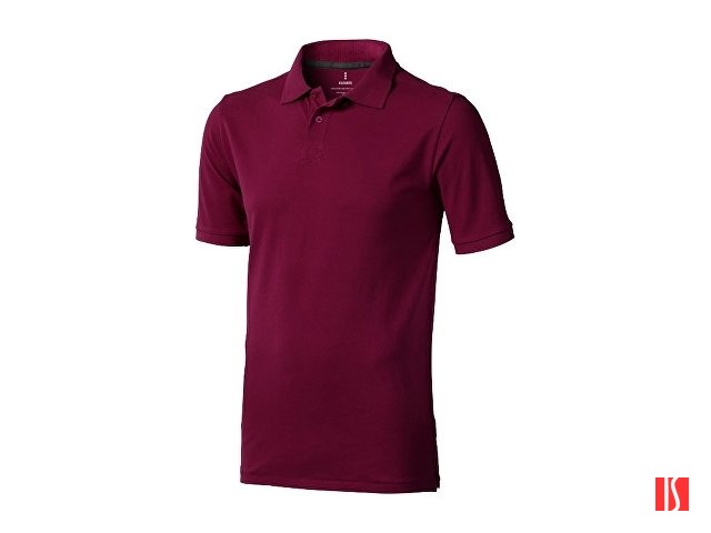 Calgary мужская футболка-поло с коротким рукавом, бургунди