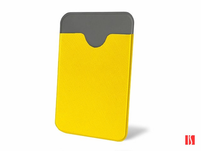 Чехол-картхолдер Favor на клеевой основе на телефон для пластиковых карт и и карт доступа, желтый