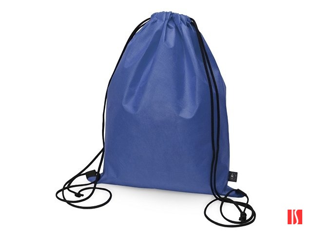 Рюкзак-мешок Reviver из нетканого переработанного материала RPET, синий