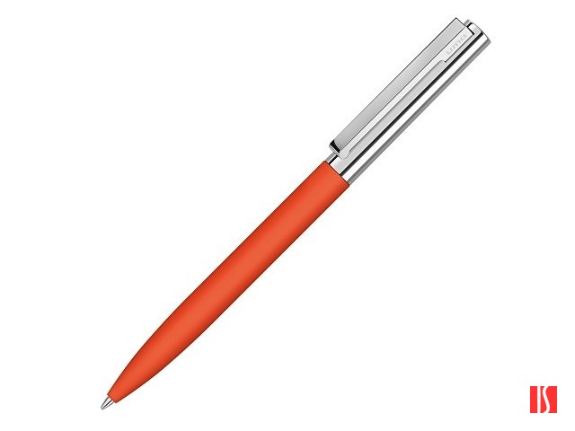 Ручка металлическая шариковая «Bright GUM» soft-touch с зеркальной гравировкой, оранжевый
