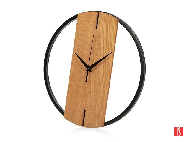 Купить Деревянные часы с металлическим ободом, диаметр 30 см, "Time Wheel", натуральный/черный Деревянные часы с металлическим ободом, диаметр 30 см, "Time Wheel", натуральный/черный