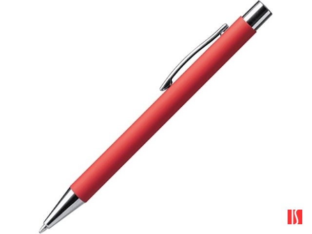 Ручка металлическая шариковая DOVER с покрытием софт-тач, красный