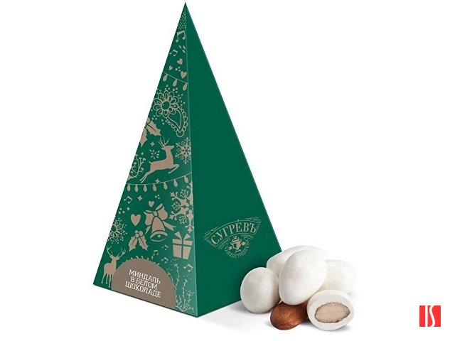 Драже миндаль в белой шоколадной глазури в подарочной упаковке (Р)