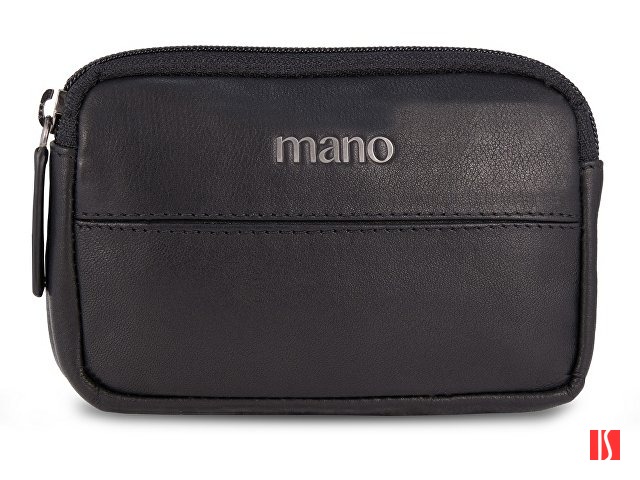 Ключница Mano "Don Romeo", с RFID защитой, натуральная кожа в чёрном цвете, 11 х 2 х 7 см