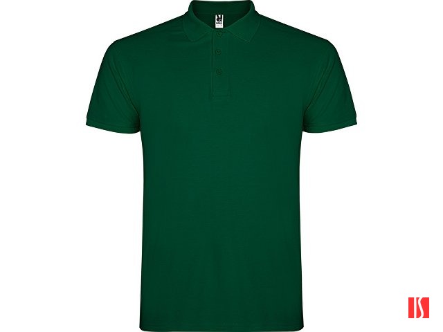 Рубашка поло "Star" мужская, бутылочный зеленый