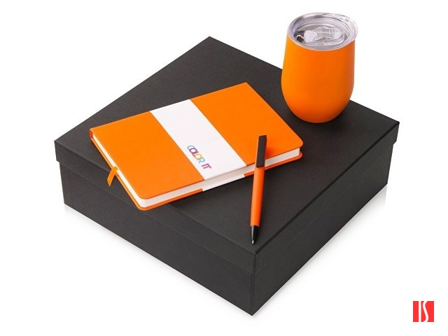 Купить Подарочный набор c блокнотом C2, ручкой и термокружкой, оранжевый Подарочный набор c блокнотом C2, ручкой и термокружкой, оранжевый