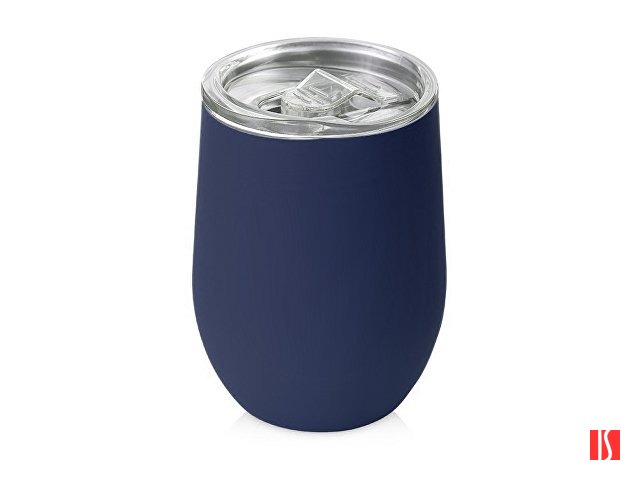 Термокружка Sense Gum, soft-touch, непротекаемая крышка, 370мл, темно-синий 295C