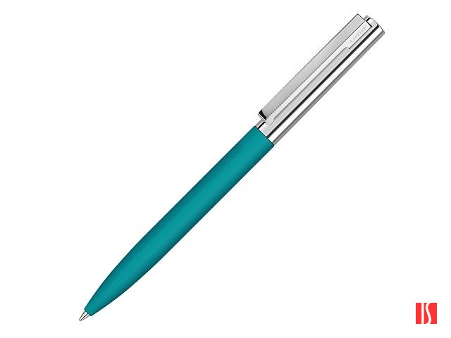 Ручка металлическая шариковая «Bright GUM» soft-touch с зеркальной гравировкой, бирюзовый