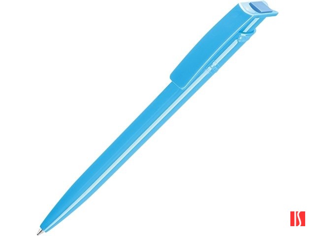 Ручка шариковая пластиковая "RECYCLED PET PEN", синий, 1 мм, голубой
