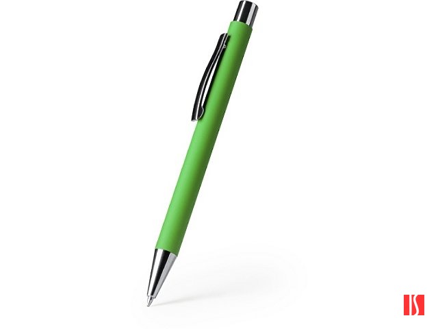 Ручка металлическая шариковая DOVER с покрытием софт-тач, папоротник