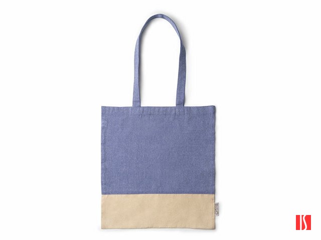 Сумка из переработанного хлопка PALMIRA, королевский синий/натуральный