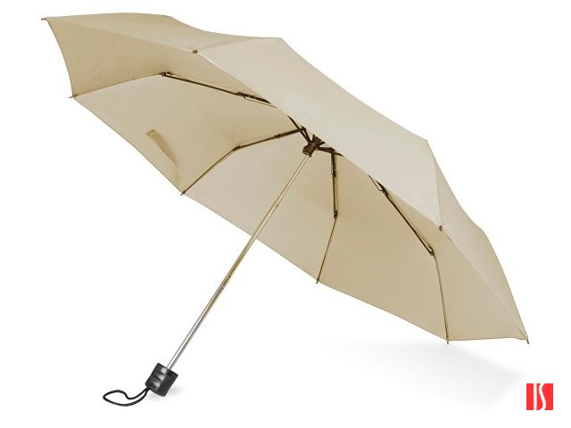 Зонт складной "Columbus", механический, 3 сложения, с чехлом, бежевый