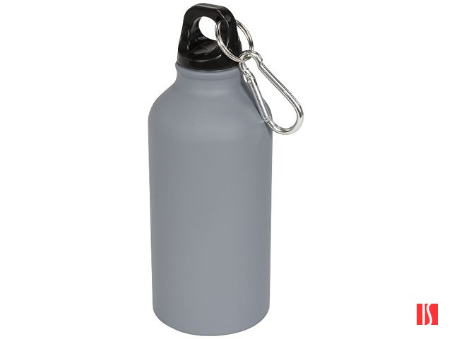 Матовая спортивная бутылка Oregon с карабином и объемом 400 мл, серый