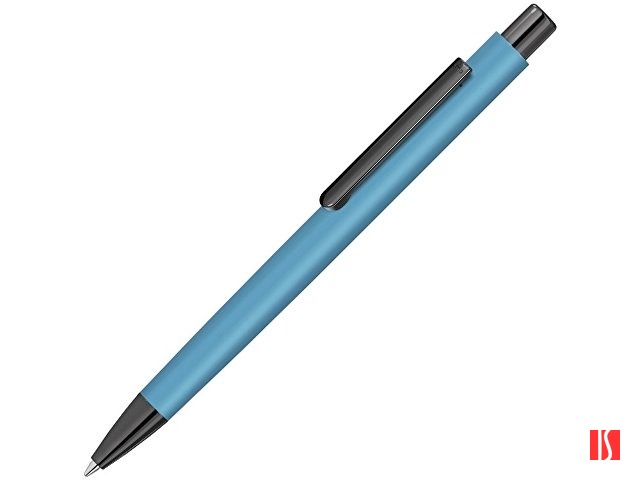 Металлическая шариковая ручка soft touch "Ellipse gum", голубой