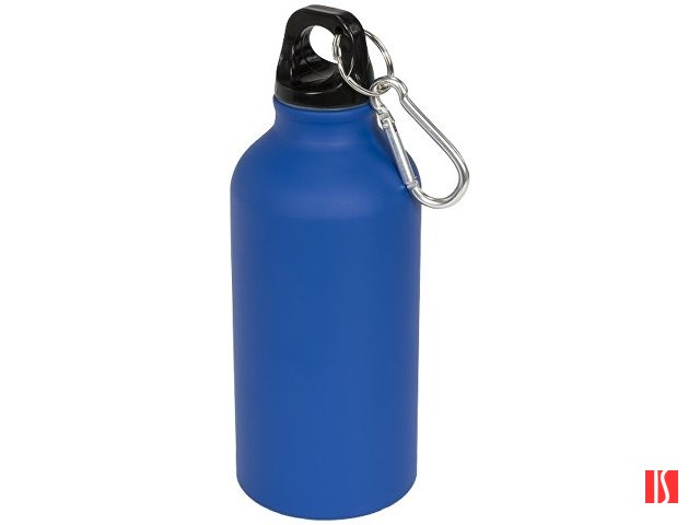 Матовая спортивная бутылка Oregon с карабином и объемом 400 мл, синий