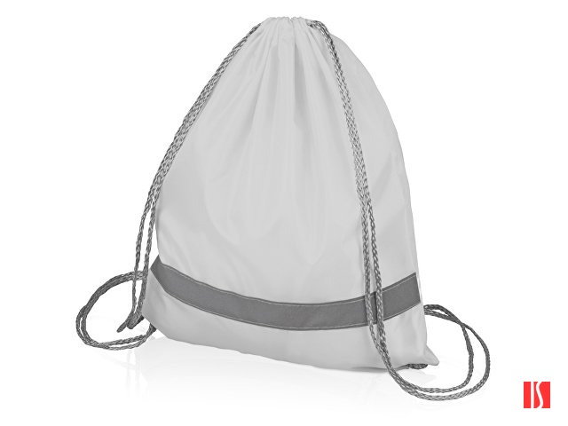 Рюкзак "Россел", белый с серыми шнурками