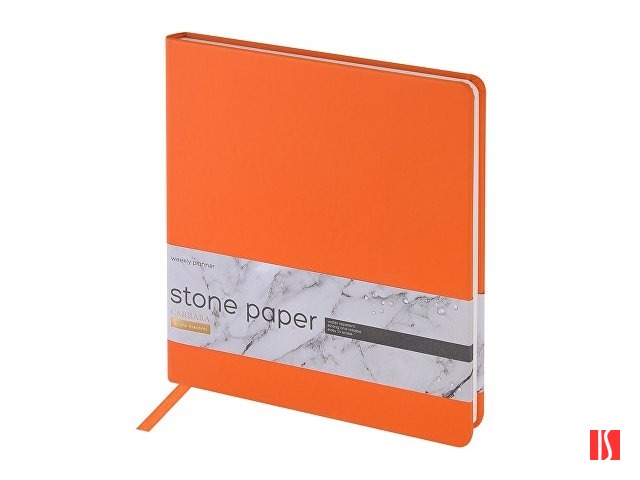 Еженедельник с каменной бумагой А5+ "Carrara", оранжевый