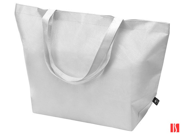 Сумка Reviver с донной складкой из нетканого переработанного материала RPET, белый